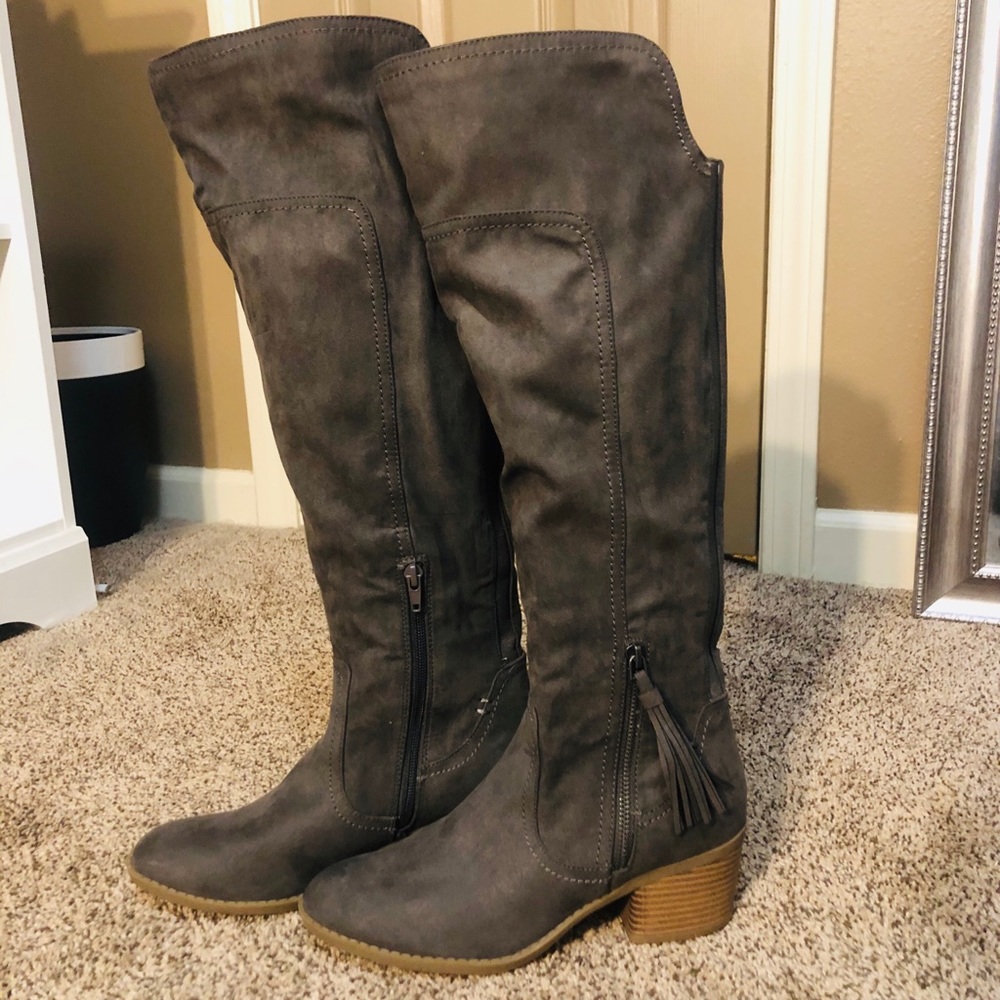 Knee High Indigo Rd Boots